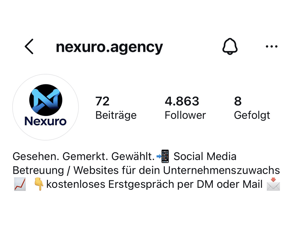 Instagram-Profil von Nexuro